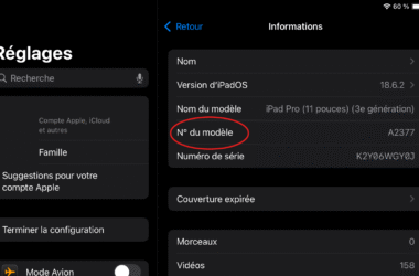 numéro de modéle